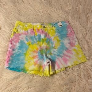 NWT Judy Blue Swirl Tie Dye Shorts